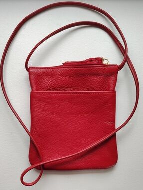 Red Leather Crossbody Bag